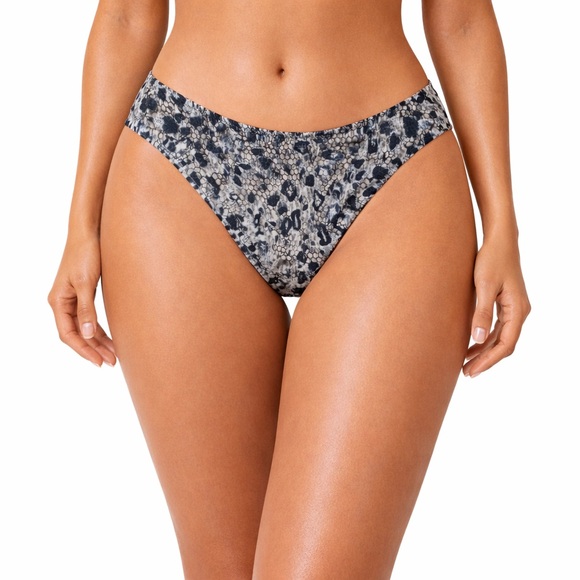 Gideon Oberson Leopard Snake Cheeky Bikini Bottom Animal Print